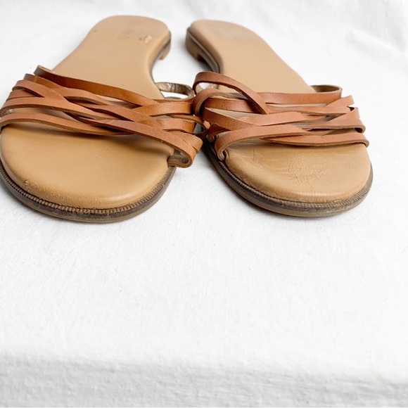 Madewell The Tracie Crisscross Leather Slip On Sandals sz 8.5 - Picture 4 of 8